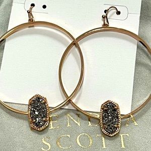 NWT Rare & Retired Kendra Scott Elora Earrings Nordstrom’s Exclusive Platinum RG